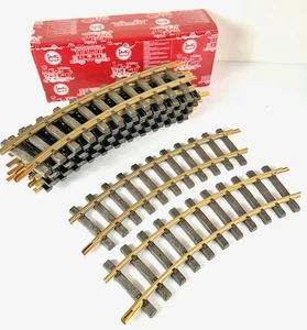 LGB G Scale 12 x Brass Curved Train Tracks R1=30 Deg R=600mm P/N 1100 - Picture 1 of 5