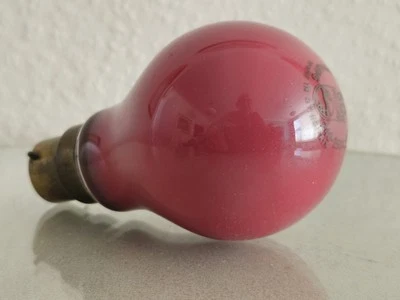 Vintage Philips 60W 240v Red Lightbulb, Made in Gt. Britain - VGC & GWO! - Image 1 of 4