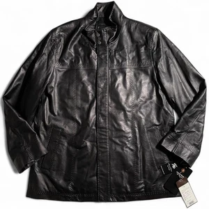 Balmain Leather Jacket 3L Unused Black Tag Rare Size 3XL 2509TK - Picture 1 of 9