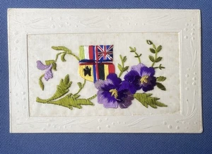 WW1 Embroidered Silk Postcard - Picture 1 of 2