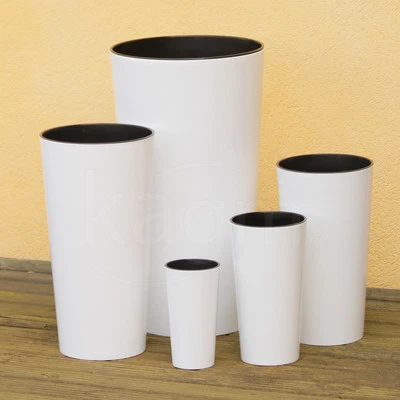 Pflanzkübel Blumenkübel Hochglanz Blumentopf Pflanzeinsatz SET 4 Farben 5 Größen - Bild 1 von 4