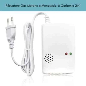 Rilevatore 2in1 Monossido di Carbonio e Gas con Spina - Foto 1 di 4