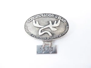 Rare BROCHE- BROOCH - CONCENTRATION DE L'ELAN - MOTO - BIKER - FETE DE L'HUMA -3 - Picture 1 of 11