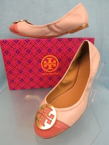 GORRA TORY BURCH MINNIE SEA SHELL CUERO ROSA REVA SOLTO PUNTERA BALLET PLANOS 9 - Imagen 1 de 12