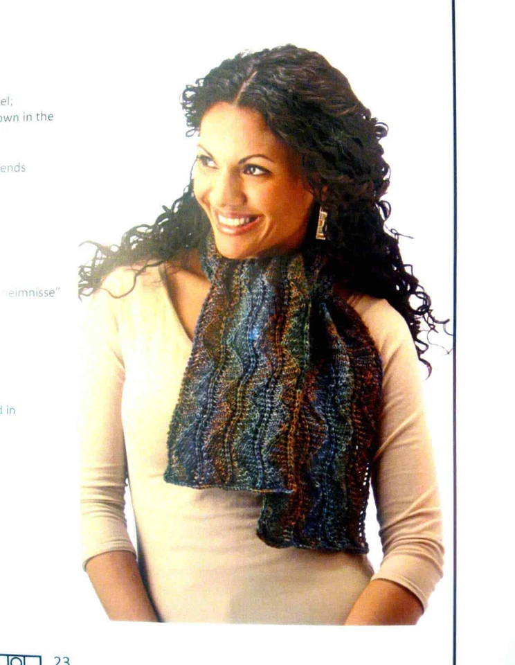PRETTY LACE SCARF to KNIT with WORSTED WEIGHT YARN by FIESTA YARNS - Image 1 of 1