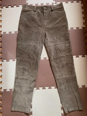 Herren Velours - Leder - Hose, Gr.50, Landhaus, Vintage, kleine Stickerei - Bild 1 von 4