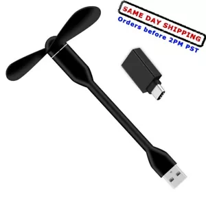 Mini USB Fan Flexible Bendable Cooling Fan For Power Bank Laptop PC AC Charger P - Picture 1 of 1