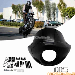 For Harley Aggressive Cruiser Style Headlight Fairing Windshield 35-49mm Forks - Picture 1 of 8