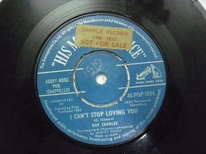 RAY CHARLES 45 POP 1034 RARE SINGLE 7" INDIA INDIAN 45 rpm VG+ - Picture 1 of 2