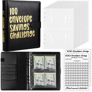 100 Envelopes Money Saving Challenge Binder Easy and Fun Way to Save $5050 A5... - Picture 1 of 6