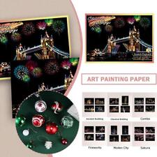 Scratch DIY Art Painting Paper With Drawing Stick Kid& Toy Be, Adult Gift Z3O1