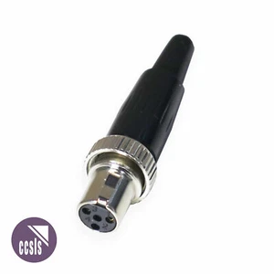 BravoPro TA4F 4-pin Connector with Screw for Mipro Wireless Systems - Black - Bild 1 von 1