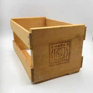 VTG Napa Valley Box Company 20 CD DVD Game Storage Wood Crate Rack Media Holder - Picture 1 of 6
