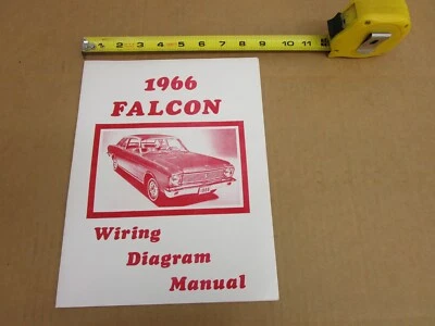 Ford Falcon 1966 diagrama de cableado manual de servicio de taller eléctrico reimpresión 8 páginas Foto 1 de 2