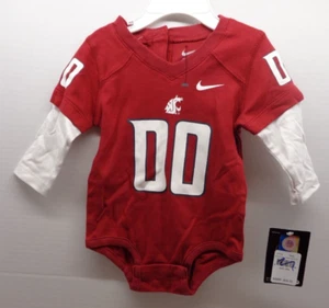 Nike Washington State Cougars Baby L/S body suit 6/9 Months, Snap closure New - Picture 1 of 4