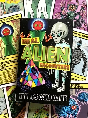 GAZOO REAL ALIEN ENCOUNTERS - Trumps Card Game (Aliens, UFOs, Flatwoods Monster)