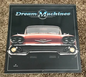 1990 Dream Machines Hallmark calendar - 1958 Impala, 1970 Superbird, 1956 Nomad - Picture 1 of 17