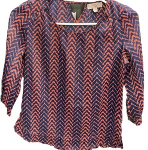 gb girls size large blouse orange and blue Kids Top Dressy Shirt - Picture 1 of 2