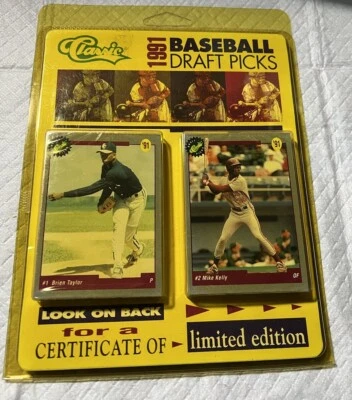 1991 Classic Draft Picks Baseball Complete Box Set FACTORY SEALED w/COA - Image 1 of 3