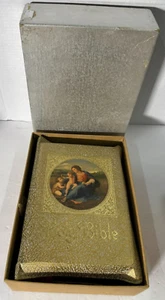 The Holy Bible Edited by Rev. John P. O'Connell 1957 Catholic Press Gold Leather - Picture 1 of 12