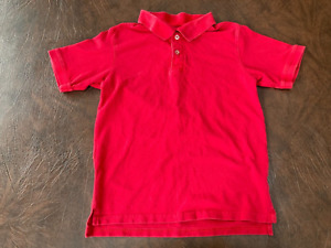 Boy's Size L 10-12 FADED GLORY Polo Shirt Red Short Sleeve Cotton