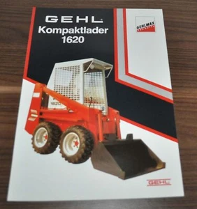 Cargador compacto Gehl 1620 especificaciones de cargador compacto folleto folleto D - Imagen 1 de 2