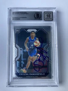 2021 WNBA Prizm Crystal Dangerfield Signed Rookie Card BAS Autograph Grade 10 - Picture 1 of 2