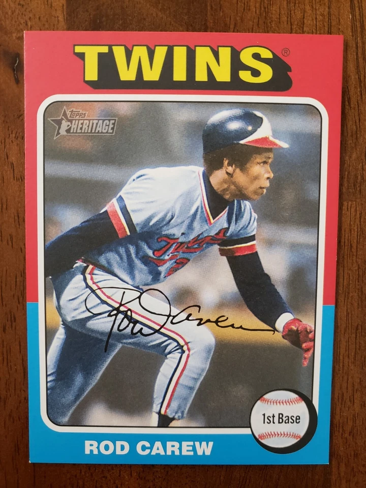 2024 Topps Heritage Oversized 1975 Box Loader OB-6 Rod Carew - Twins - Image 1 of 2