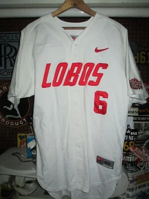 NUEVO MEXICO LOBOS De Colección 2005-2010 y2k NIKE ¿Juego Usado? Camiseta de béisbol Team Issue Foto 1 de 4