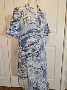 NWT Chico's Santorini Linen  Dress  Sze 1 - Picture 1 of 5
