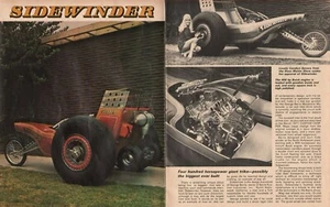 1972 Sidewinder Trike - 6-Page Vintage Custom Chopper Motorcycle Article - Picture 1 of 1