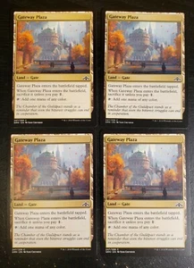 4x Gateway Plaza Guilds of Ravnica 2018 Mtg Magic Card Colorless Land Mana 247 - Picture 1 of 4
