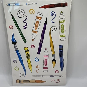 Vintage Crayola Sticker Sheets Crayola Crayons Markers Painting 2 Sheets - Picture 1 of 6