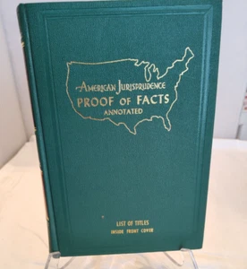 American Jurisprudence Proof of Facts Annotated Vol 24 P.O.F. HardCover 1970 - Picture 1 of 16