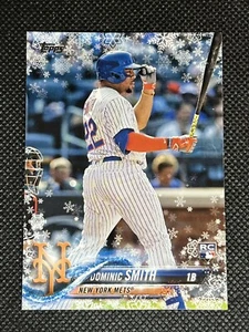 2018 Topps Holiday Baseball DOMINIC SMITH RC #HMW183 New York Mets ROOKIE CARD - Picture 1 of 2