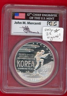 1991-P $1 Korea PCGS69DCAM Only 22 Signed by John M Mercanti (ES26) - Image 1 of 2