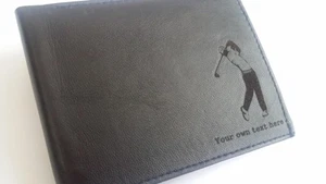 Portafoglio uomo pelle personalizzato golf (merchandise golf regalo maglietta) - Foto 1 di 6