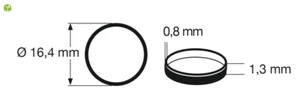Fleischmann HO 648007 Haftreifensatz 10-teilig, Durchmesser 16,4 mm, Breite 1,3 - Bild 1 von 1