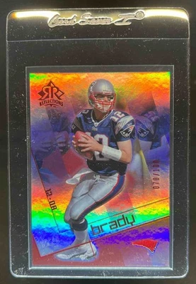 2004 Upper Deck Reflections Tom Brady Red #70/100 Patriots - Image 1 of 2