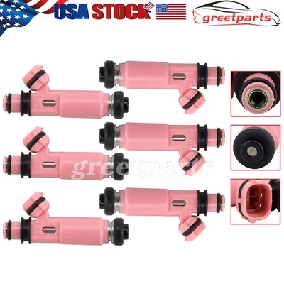 6Pcs Fuel Injectors For Toyota Sienna Solara Lexus RX400h RX330 3.3L 23250-20030 - Image 1 of 4