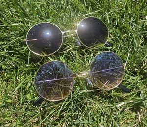 2 Pair 60s Hippie John Lennon Costume Sunglasses - Picture 1 of 2
