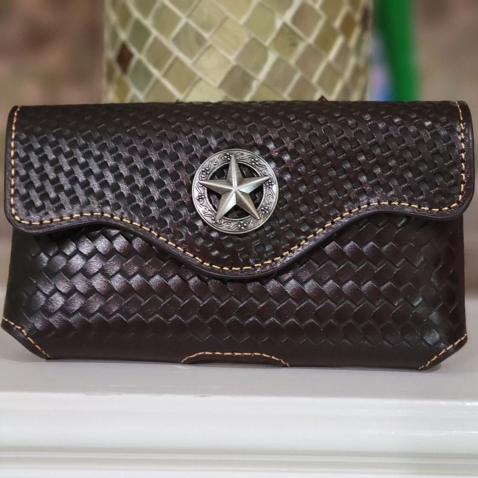 7" EXTRA LARGE WESTERN POUCH BELT LOOP HOLSTER CELL PHONE CASE UNIVERSAL#EH12950 - Image 1 of 4