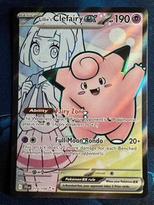 Pokémon TCG Journey Together Lillie's Clefairy EX Holo Card 173/159 - Picture 1 of 2