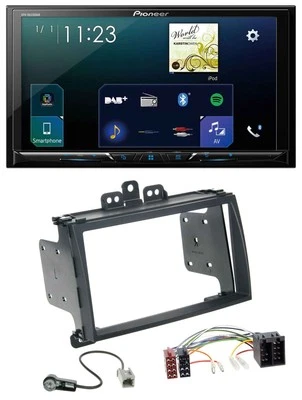 Pioneer MP3 Bluetooth USB 2DIN DAB Autoradio für Hyundai i20 09-12 schwarz - Bild 1 von 4