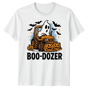 Divertida Camiseta Halloween Boo?Dozer Fantasma Calabaza Construcción Camiseta Para Adultos Niños - Imagen 1 de 43