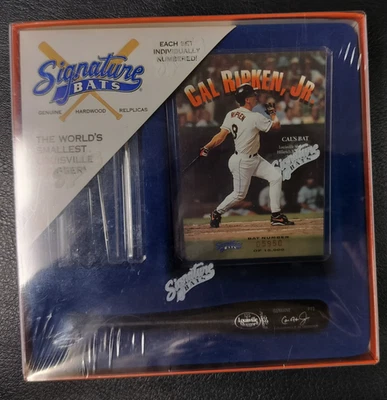Signature Bats 1996 - Cal Ripken Jr réplica miniatura Louisville Slugger/15000 Foto 1 de 4