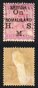 Somalilandia SGO4 8a malva opaca (superficie frotar fondo derecho) gato 475 libras - Imagen 1 de 1