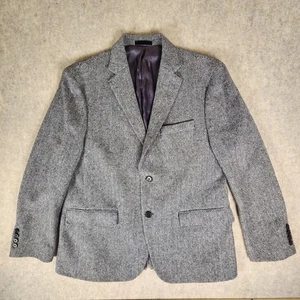 Lauren Ralph Lauren Herringbone Blazer Men 42S BlackWhite Tweed SportCoat Preppy - Picture 1 of 15