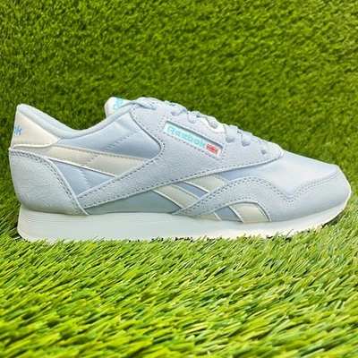 Zapatillas deportivas Reebok clásicas de nailon para mujer talla 8 azul blanco Foto 1 de 4