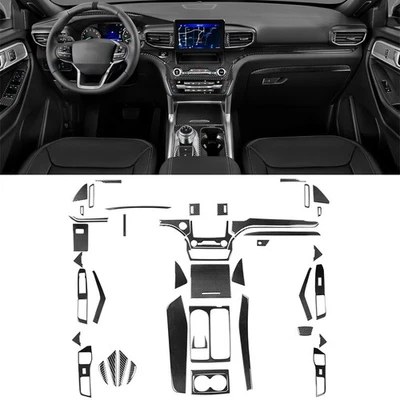 Полный комплект декоративной отделки салона из углеродного волокна 46x для Ford Explorer 2020-24 - Изображение 1 из 4